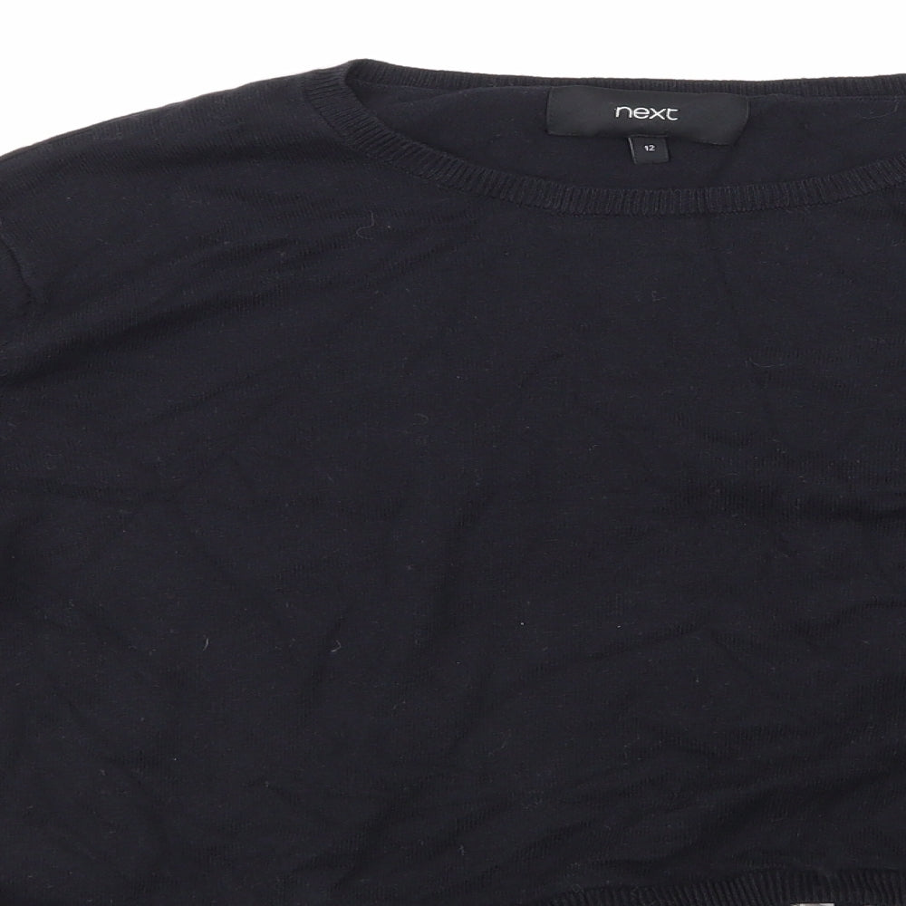 Womens UK Size 12 NEXT Black Basic T-Shirt