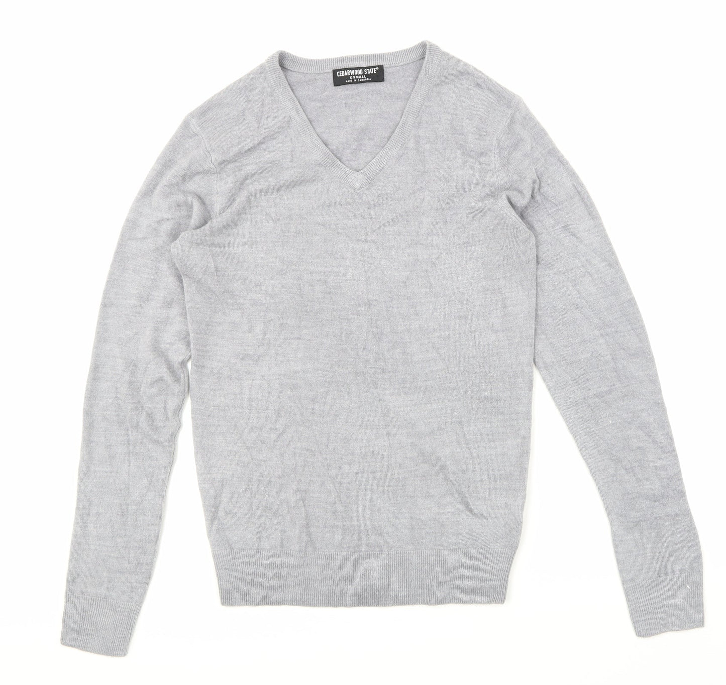 Mens UK Size XS Cedar Wood State Grey Pullover Sweatshirt