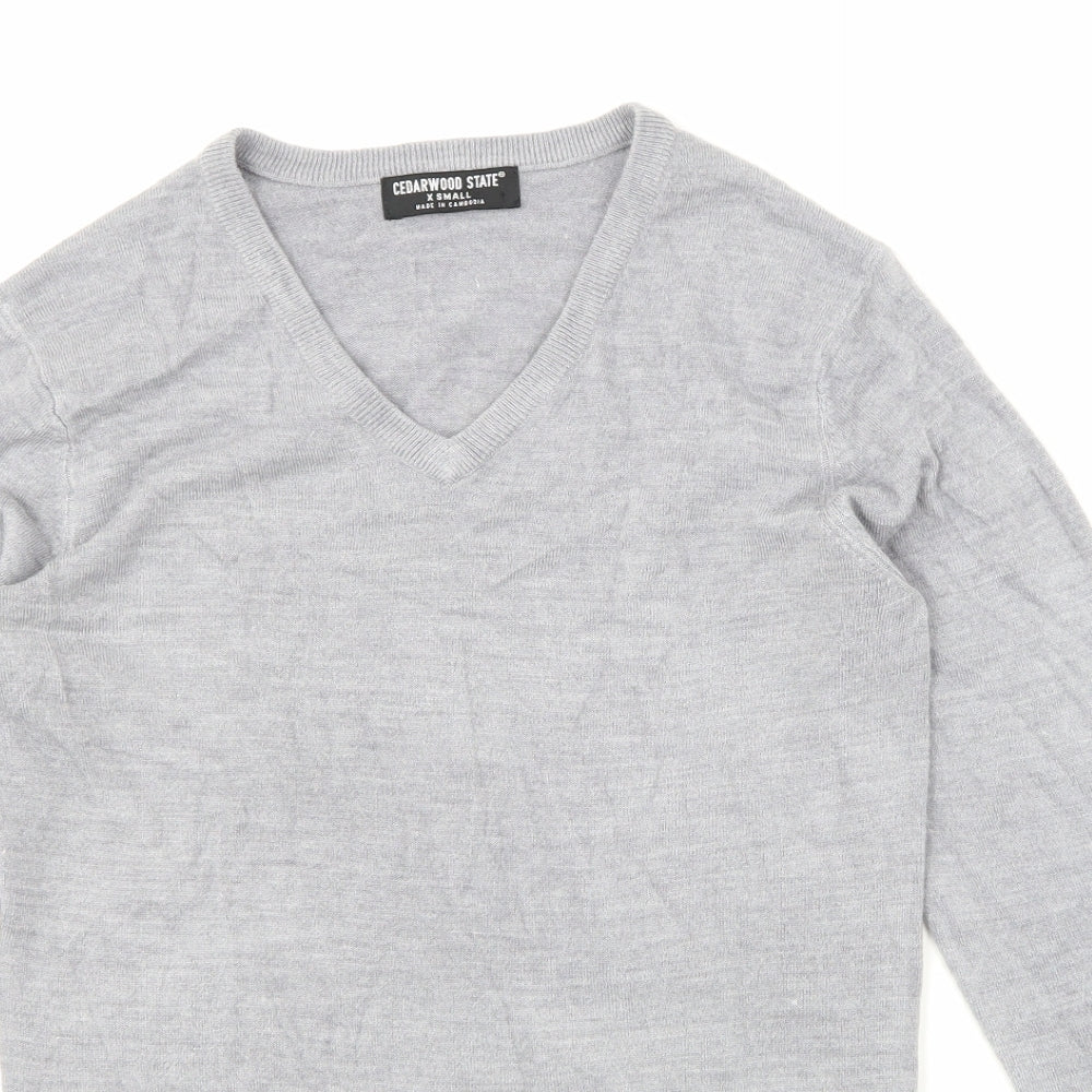 Mens UK Size XS Cedar Wood State Grey Pullover Sweatshirt