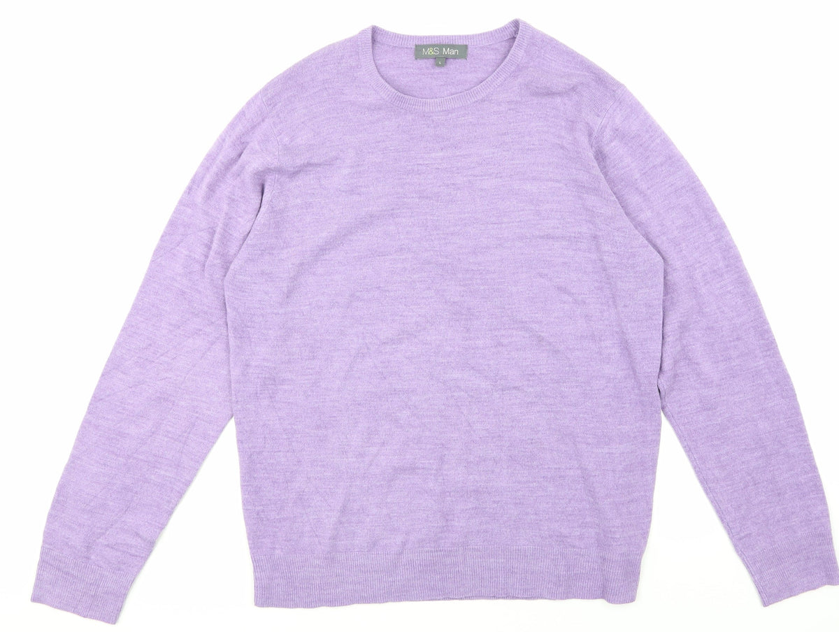 Marks & Spencer Womens Purple   Pullover Jumper Size L