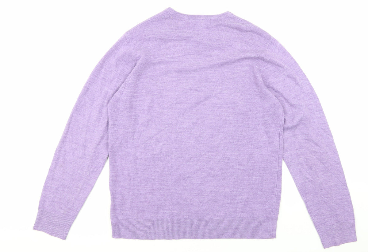 Marks & Spencer Womens Purple   Pullover Jumper Size L