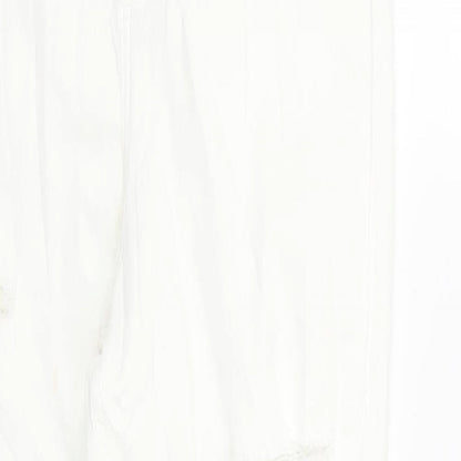 Topshop Womens White   Skinny Jeans Size 28 in L32 in - Ripped distressed Look