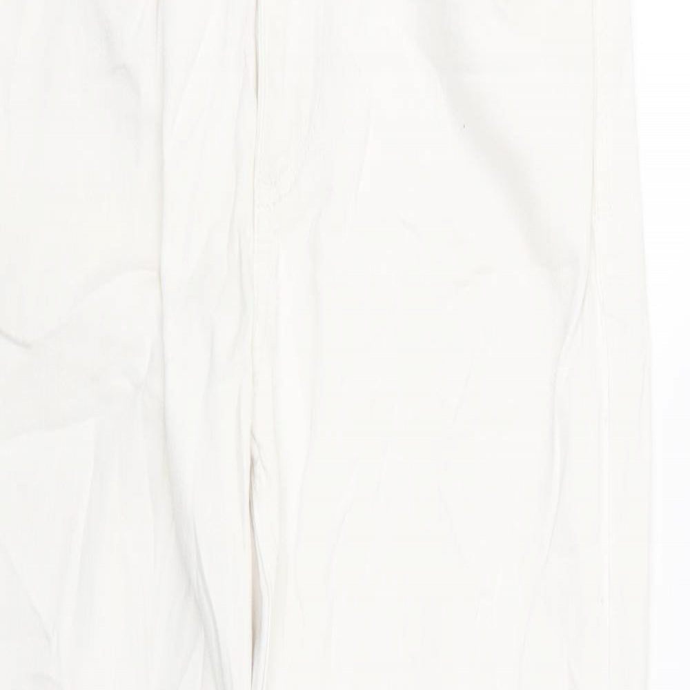 Womens UK Size 8 Marks and Spencer Regular Fit Straight White Jeans