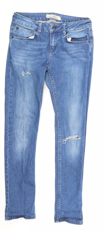 Topshop Womens Blue  Denim Skinny Jeans Size 28 in L30 in