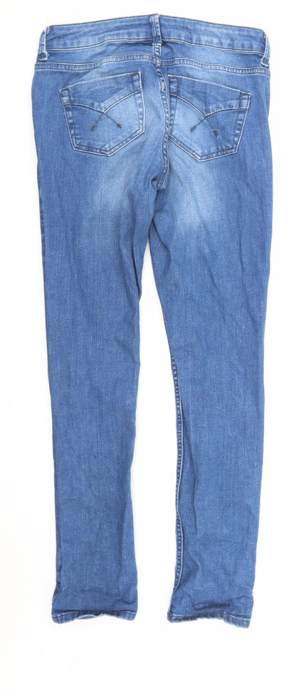 Topshop Womens Blue  Denim Skinny Jeans Size 28 in L30 in