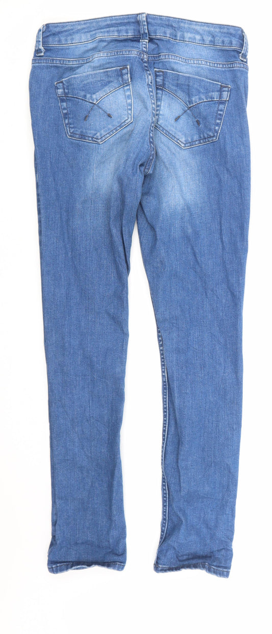 Topshop Womens Blue  Denim Skinny Jeans Size 28 in L30 in