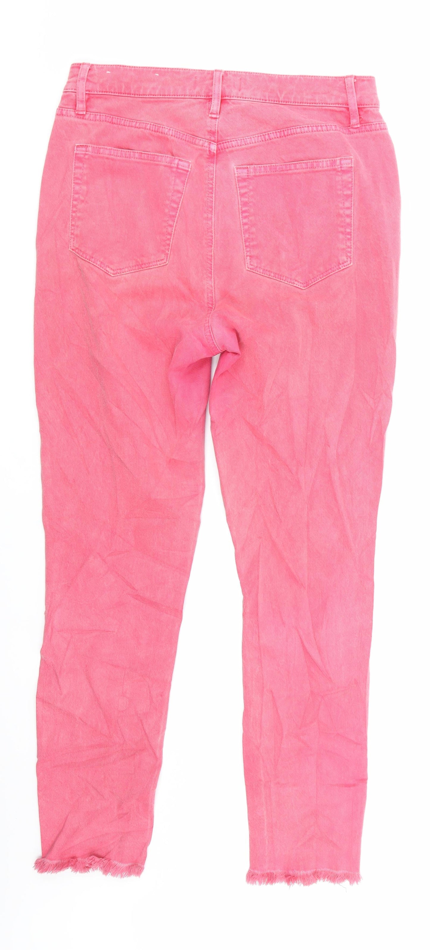 Womens UK Size 10 LOFT Regular Fit Skinny Pink Jeans