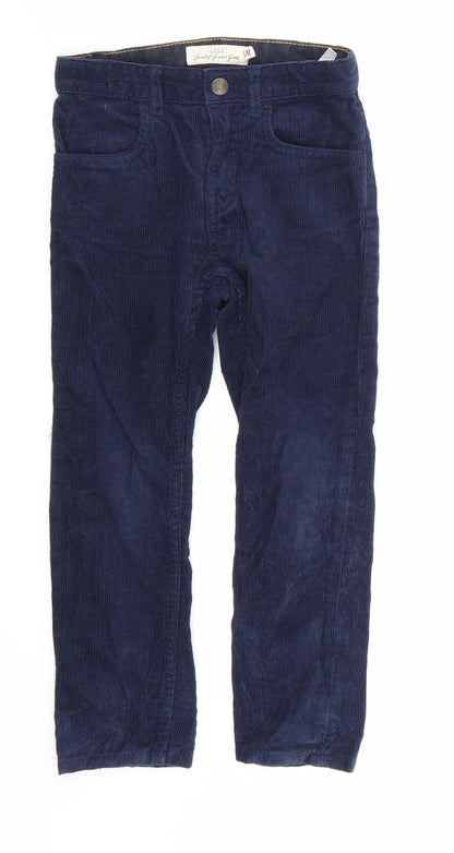 H&M Girls Blue  Velvet Skinny Jeans Size 5-6 Years