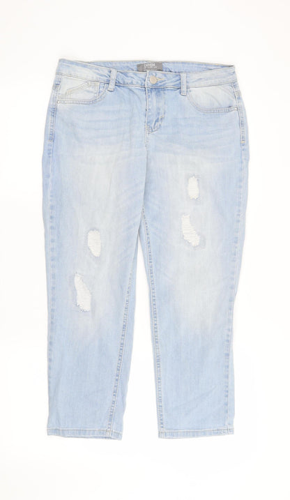 Dorothy Perkins Womens Blue   Straight Jeans Size 8 L24 in