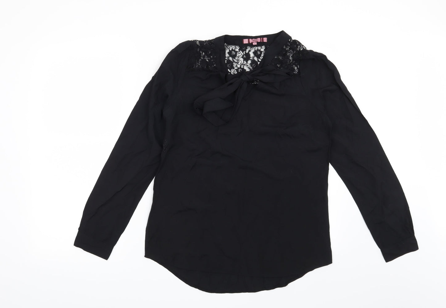 Womens UK Size 10 NEXT Black Basic Blouse