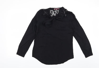 Womens UK Size 10 NEXT Black Basic Blouse
