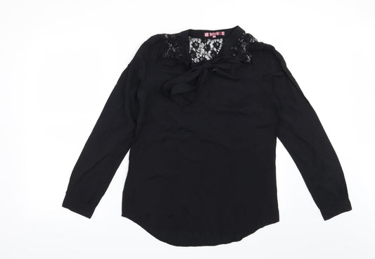 Womens UK Size 10 NEXT Black Basic Blouse