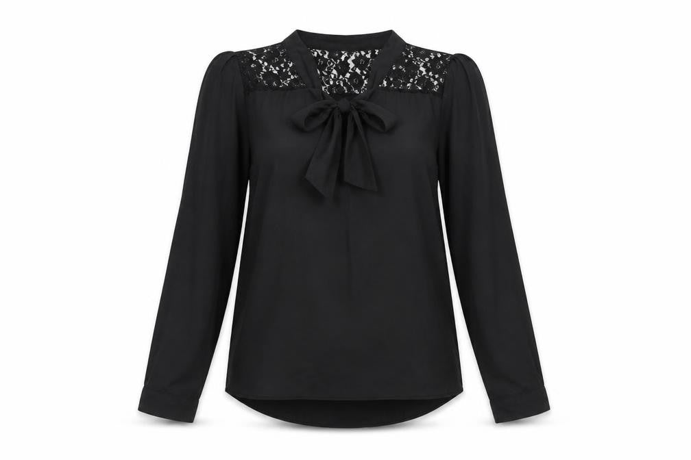 Womens UK Size 10 NEXT Black Basic Blouse