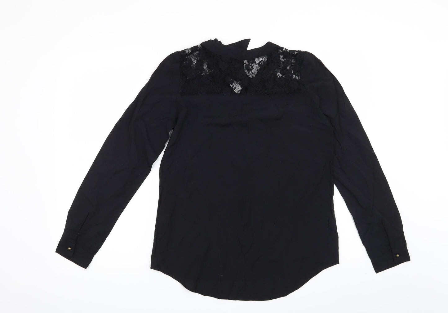 Womens UK Size 10 NEXT Black Basic Blouse