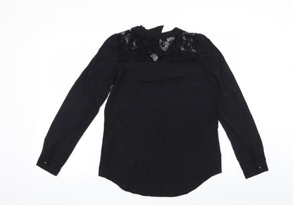 Womens UK Size 10 NEXT Black Basic Blouse
