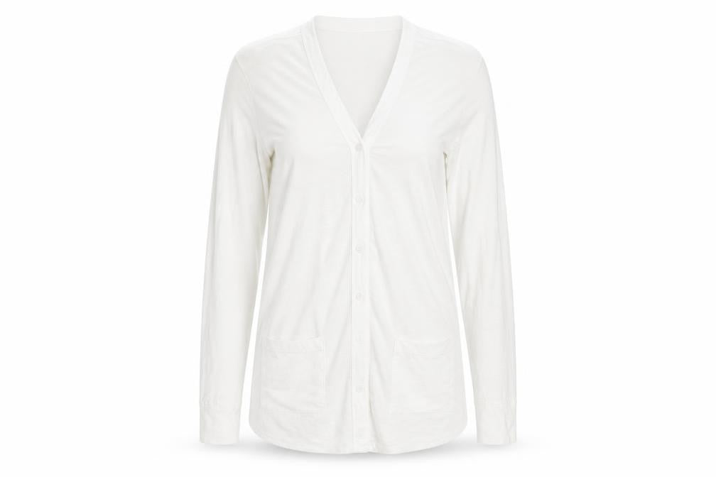 Womens White   Cardigan Sweatshirt Size M