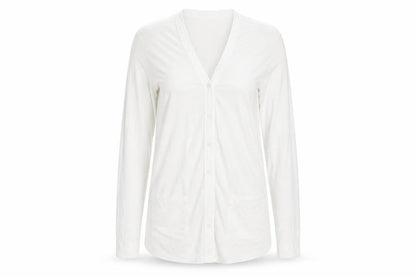 Womens White   Cardigan Sweatshirt Size M