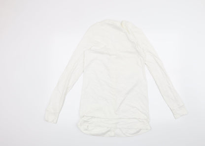Preworn Womens White   Cardigan Sweatshirt Size M