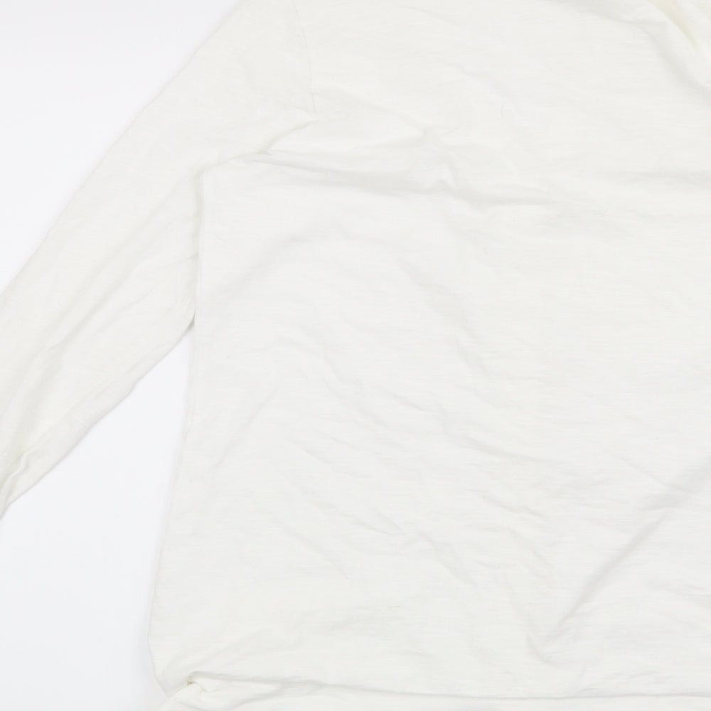 Preworn Womens White   Cardigan Sweatshirt Size M