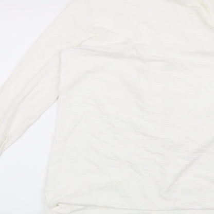 Preworn Womens White   Cardigan Sweatshirt Size M