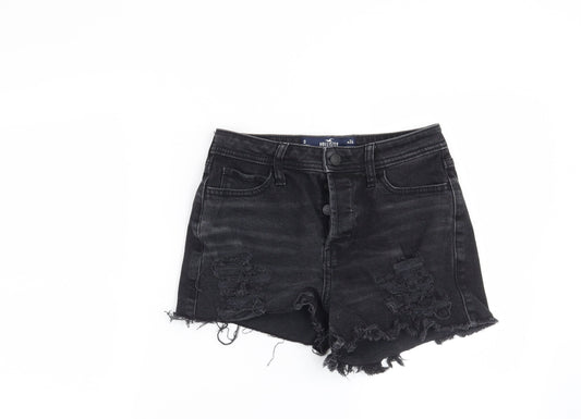 Hollister Womens Black   Cut-Off Shorts Size 24 in