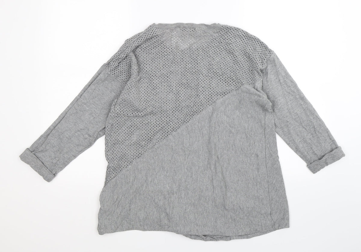 Next Womens Grey  Knit Pullover Jumper Size 16