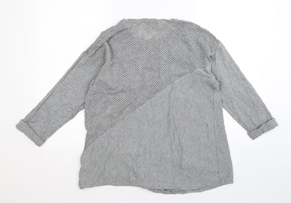 Next Womens Grey  Knit Pullover Jumper Size 16