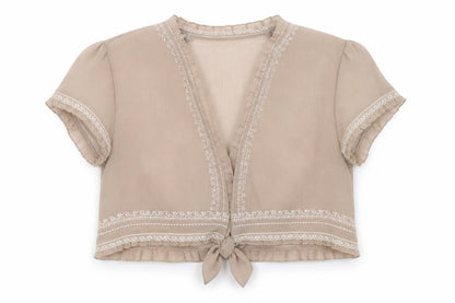 Womens UK Size 12 David Emanuel Beige Basic Blouse