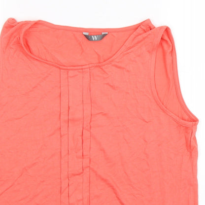 Womens UK Size 14 BHS Pink Basic Tank