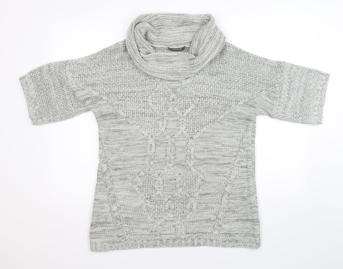 Oasis Womens Grey  Knit Pullover Jumper Size M