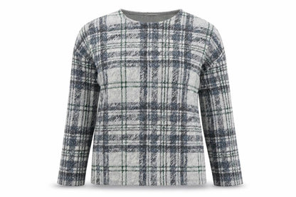 Tu Womens Grey Check  Pullover Jumper Size 8