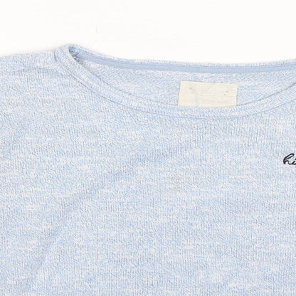 F&F Womens Blue Solid Knit Top Pyjama Top Size 14