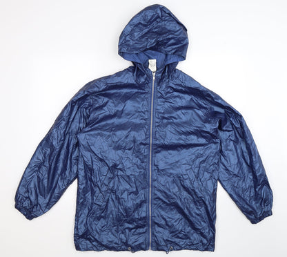 Girl Talk Womens Blue   Rain Coat Coat Size 18