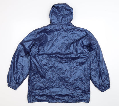 Girl Talk Womens Blue   Rain Coat Coat Size 18