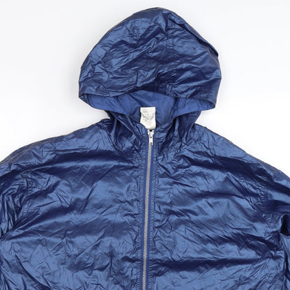 Girl Talk Womens Blue   Rain Coat Coat Size 18