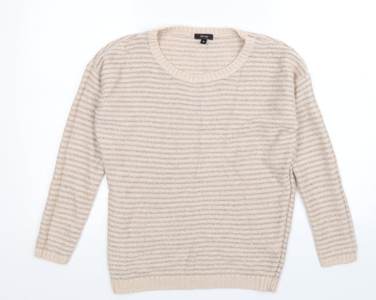 Therapy Womens Beige  Knit Pullover Jumper Size M