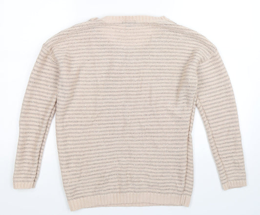 Therapy Womens Beige  Knit Pullover Jumper Size M