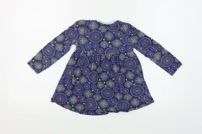 Mini Club Girls Purple Floral  A-Line  Size 2-3 Years