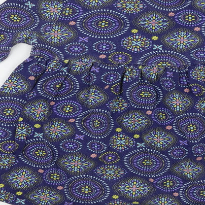 Mini Club Girls Purple Floral  A-Line  Size 2-3 Years