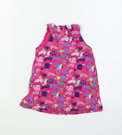 Mini Club Girls Pink Animal Print  A-Line  Size 3-4 Years
