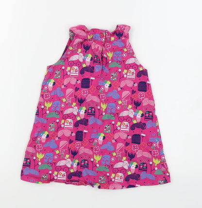 Mini Club Girls Pink Animal Print  A-Line  Size 3-4 Years