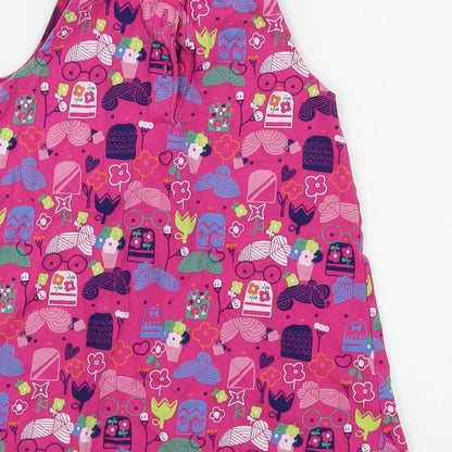 Mini Club Girls Pink Animal Print  A-Line  Size 3-4 Years