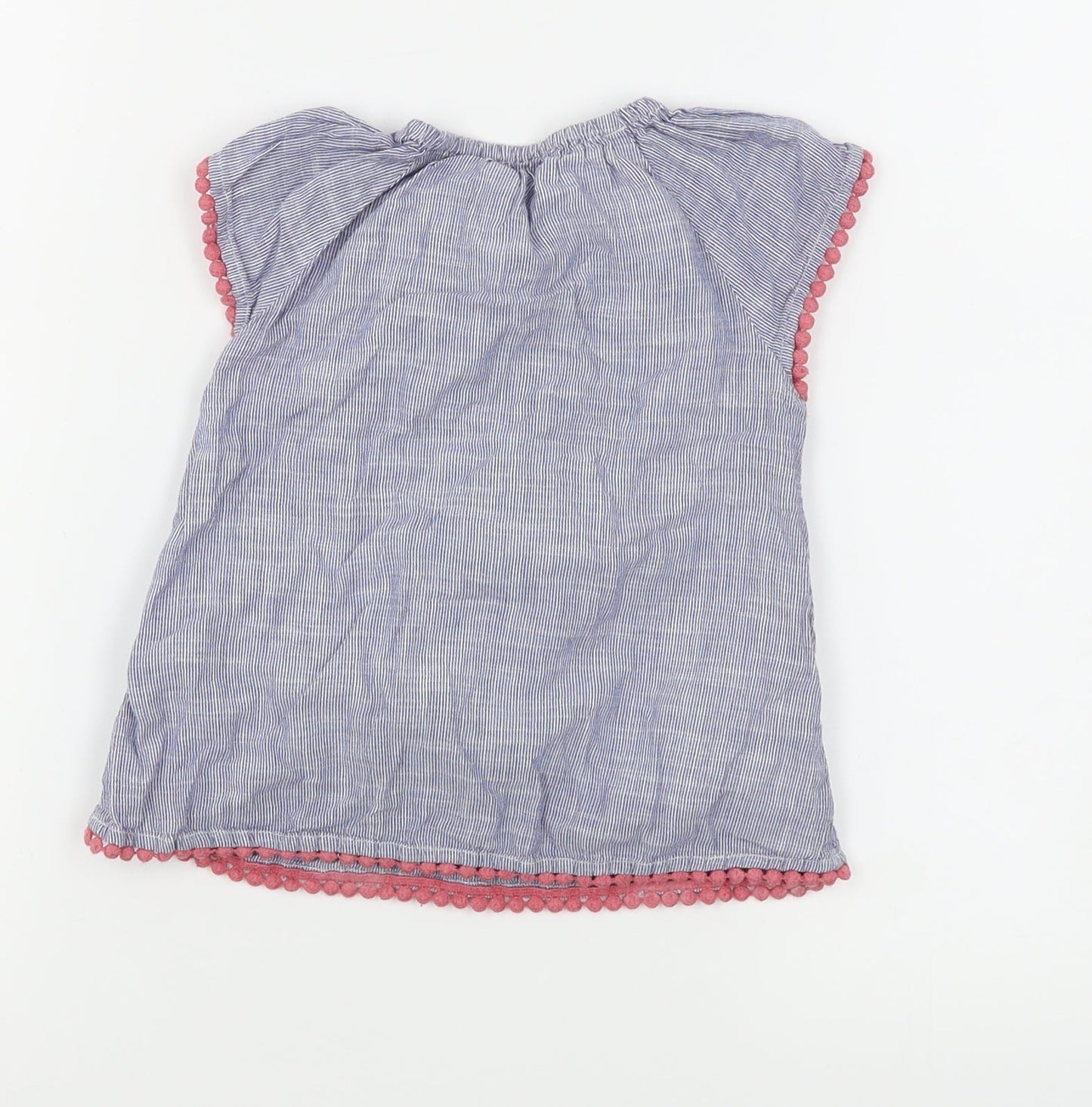 Nutmeg Girls Blue   A-Line  Size 2-3 Years  - Flower Detail