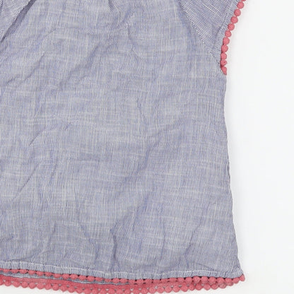 Nutmeg Girls Blue   A-Line  Size 2-3 Years  - Flower Detail