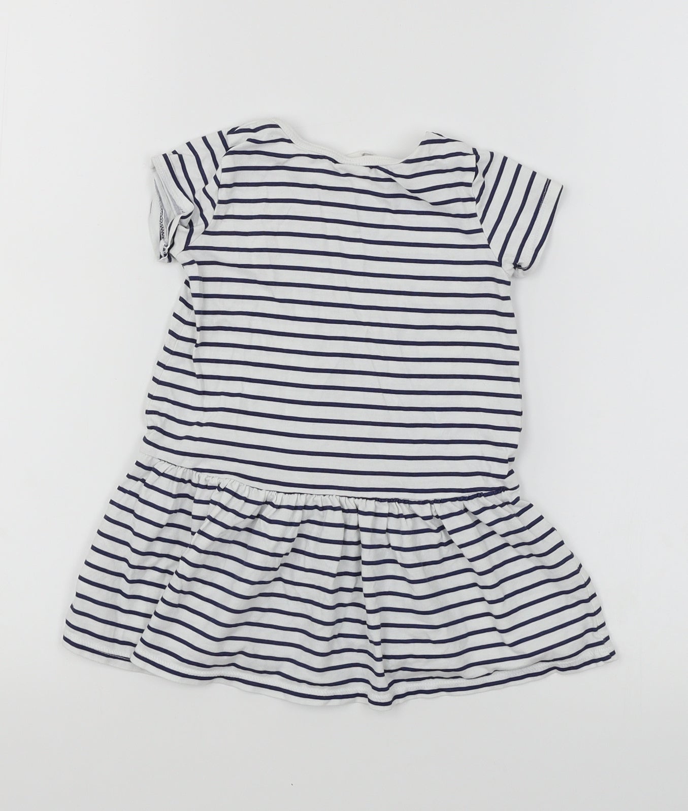 H&M Baby White Pinstripe  A-Line  Size 12 Months  - Cloud Print