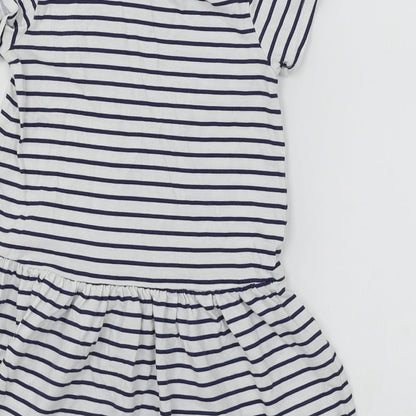 H&M Baby White Pinstripe  A-Line  Size 12 Months  - Cloud Print