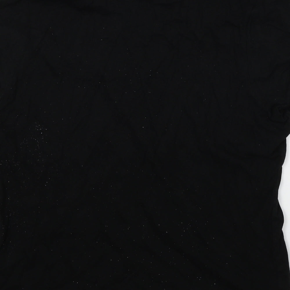 Disney Girls Black   Basic T-Shirt Size 12-13 Years  - Mickey mouse