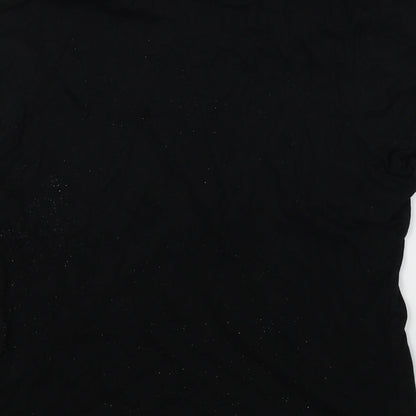 Disney Girls Black   Basic T-Shirt Size 12-13 Years  - Mickey mouse