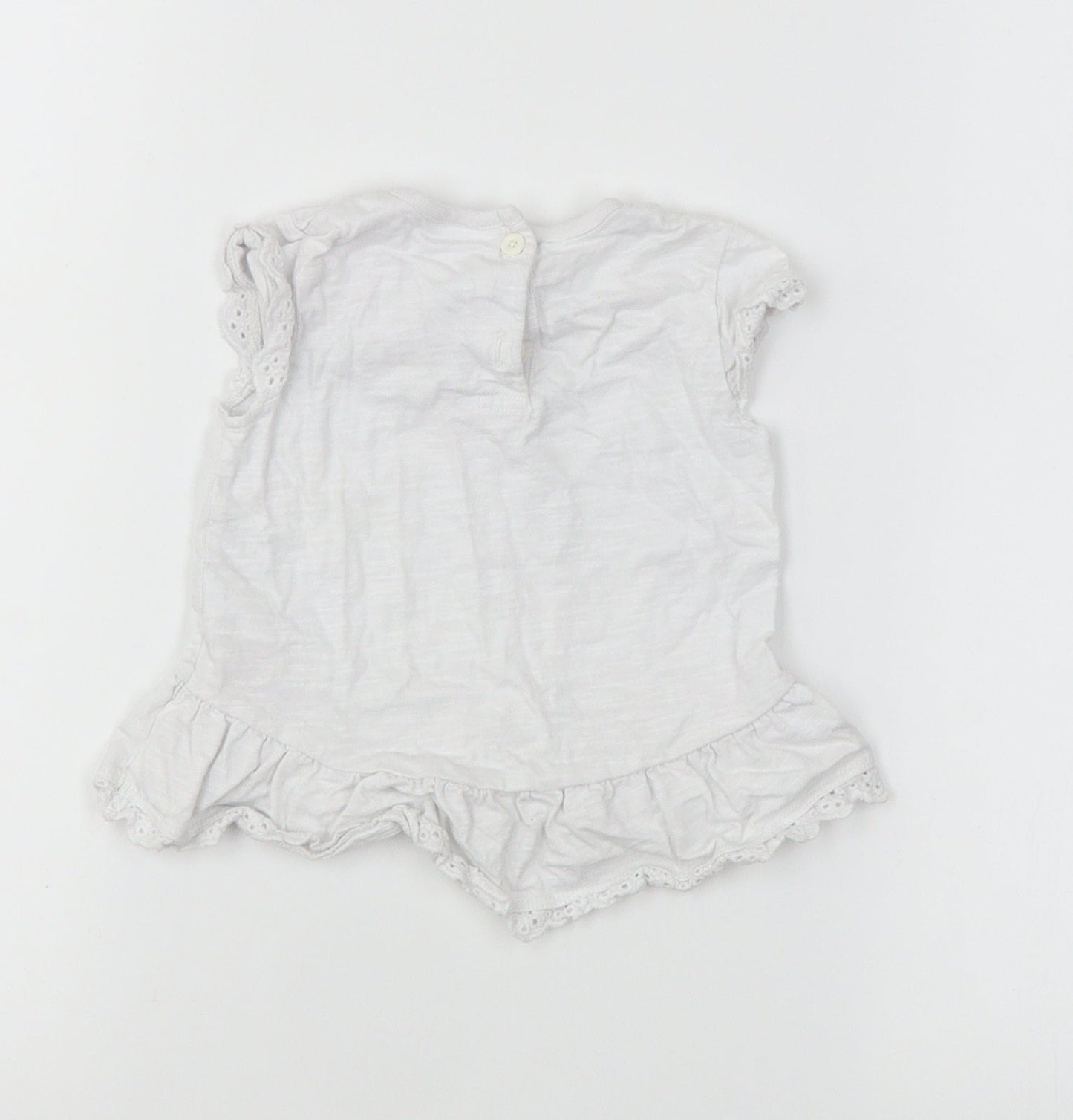 F&F Baby White   A-Line  Size 3-6 Months  - Graphic on front