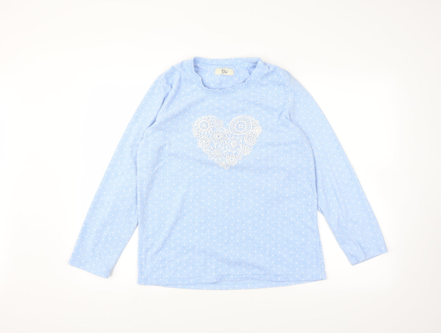 love to lounge Womens Blue Polka Dot  Pullover Jumper Size M